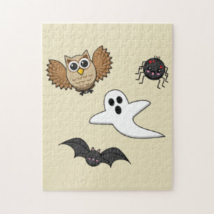 Kawaii Creepy Night Creatures Set Jigsaw Puzzle