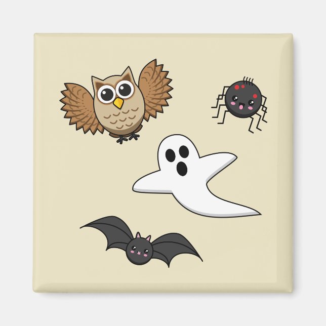 Kawaii Creepy Night Creatures Set Magnet (Front)