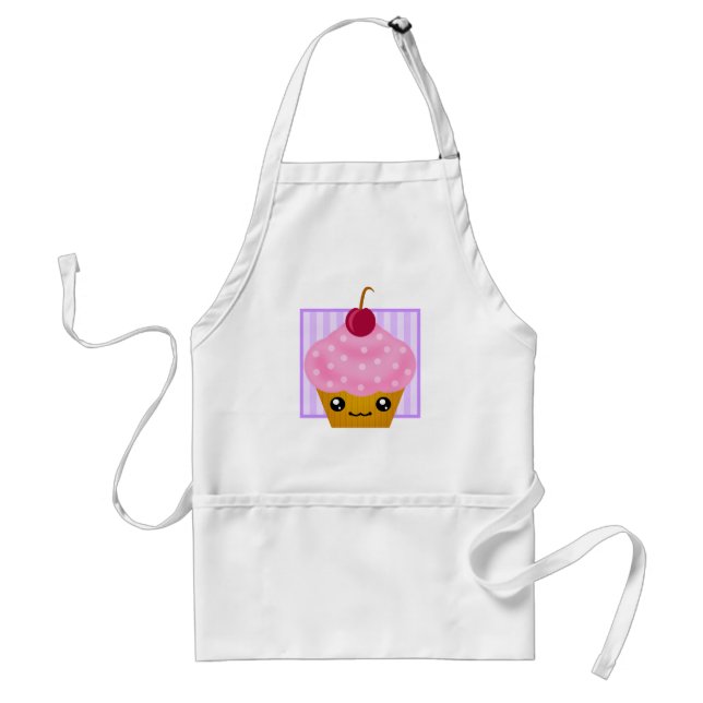 Kawaii Cupcake Cherry Apron (Front)