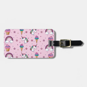 Kawaii Cupcake Icecream Unicorn Fairytale Luggage Tag