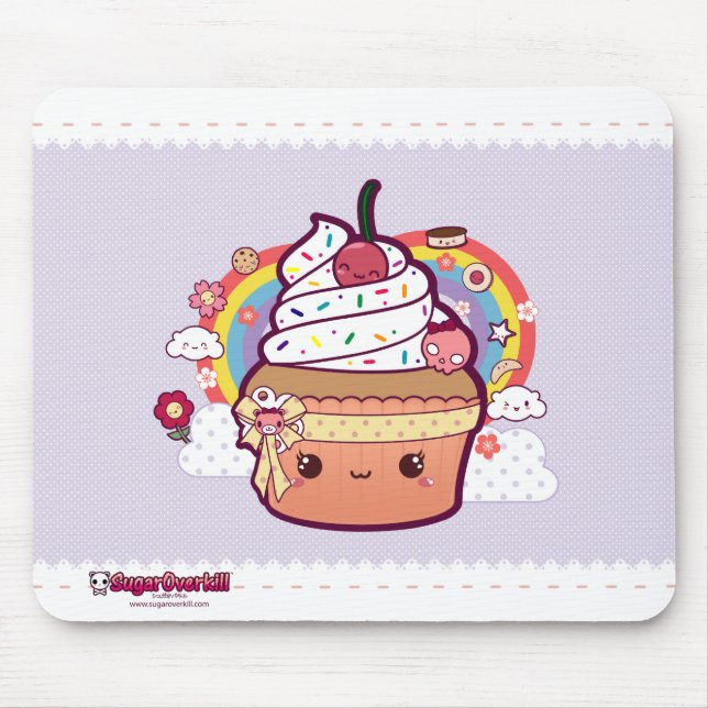 Kawaii Cupcake Mouse Pad (Front)