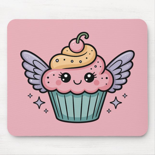  Kawaii Cupcake Mouse Pad (Front)