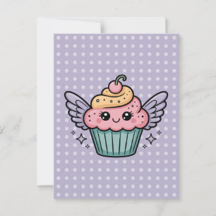 Kawaii Cupcake Postcard