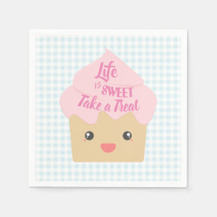 Kawaii Cupcake Take a Treat Napkin