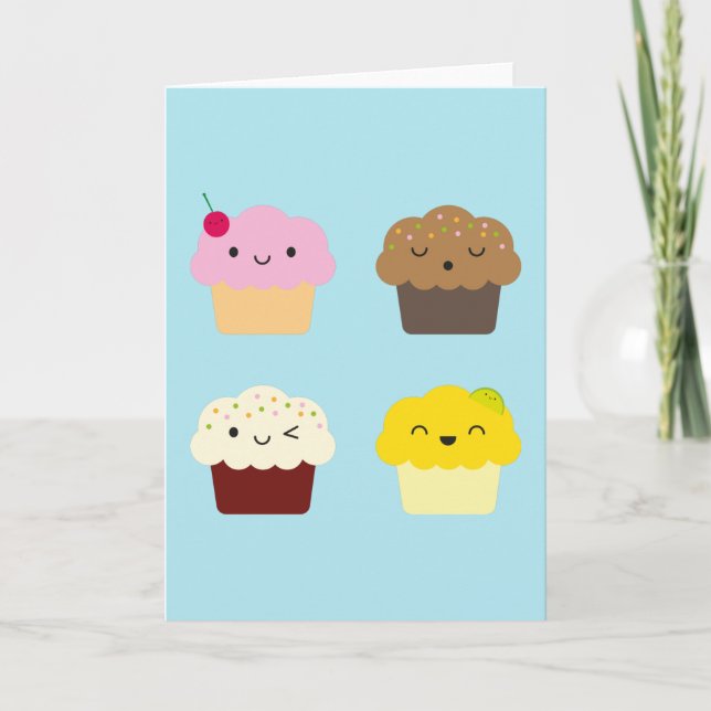 Kawaii Cupcakes Card (Front)