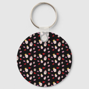 Kawaii Cupcakes Pattern accessories Key Ring