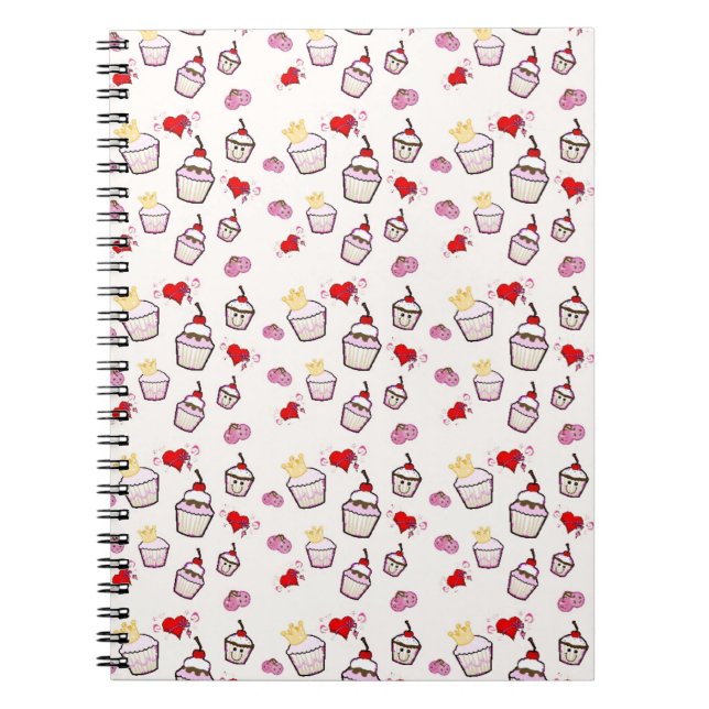 Kawaii Cupcakes Pattern accessories Notebook (Front)