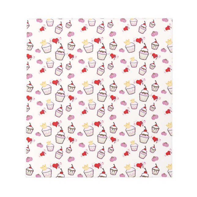 Kawaii Cupcakes Pattern accessories Notepad (Front)