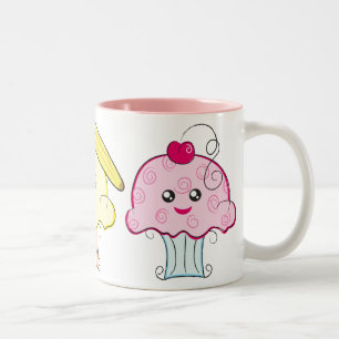Kawaii Cupcakes Two-Tone Coffee Mug