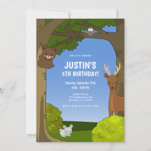 Kawaii Cute Animals Birthday  Invitation