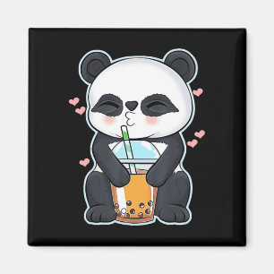 Kawaii Cute Anime Panda Boba Bubble Tea Otaku Men Magnet