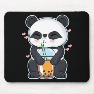 Kawaii Cute Anime Panda Boba Bubble Tea Otaku Men  Mouse Pad