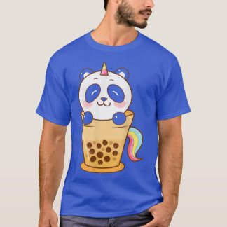 Kawaii Cute Anime Panda Boba Bubble Tea Otaku Men T-Shirt