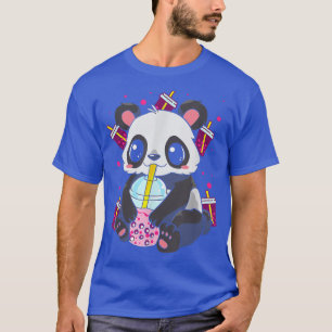 Kawaii Cute Anime Panda Boba Bubble Tea Otaku Men T-Shirt