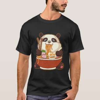 Kawaii Cute Anime Panda Otaku Japanese Ramen Noodl T-Shirt
