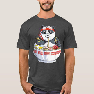 Kawaii Cute Anime Panda Otaku Japanese Ramen Noodl T-Shirt