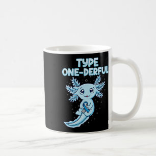 Kawaii Cute Axolotl Type Onederful T1d Diabetes Aw Coffee Mug