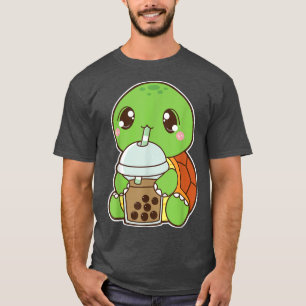 Kawaii Cute Boba Turtle Reptile Classic Bubble Mil T-Shirt