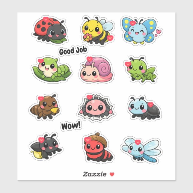 Kawaii Cute Bugs and Insects Student Reward  (Sheet)