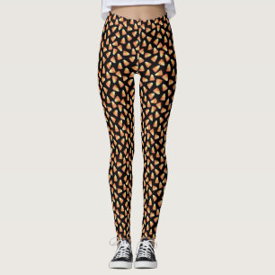 Kawaii Cute Candy Corn Pattern Halloween  Leggings