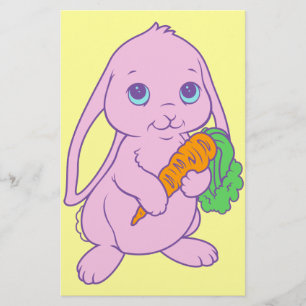 Kawaii Cute Cartoon Bunny Rabbit Carrot Stationery