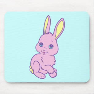Kawaii Cute Cartoon Bunny Rabbit Mouse Pad