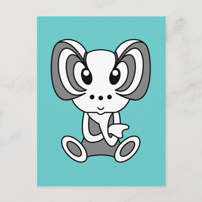 Kawaii cute cartoon character postcards (Front)