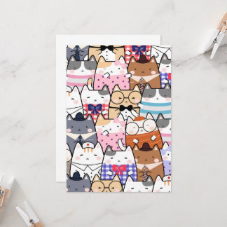 Kawaii Cute Cats Invitation