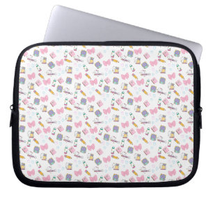 Kawaii Cute Cats & Pastel Stationery laptop sleeve