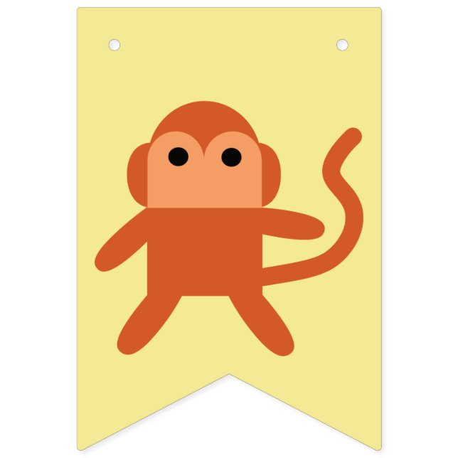 Kawaii Cute Cheeky Monkey Bunting (First Flag)