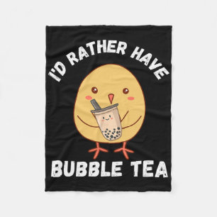 Kawaii Cute Chicken Bubble Tea Japanese Anime Bo Fleece Blanket