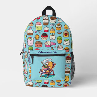 Kawaii Cute Custom Ramen Printed Backpack