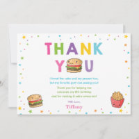 Kawaii Cute Fast Food Burger Party Girl Birthday