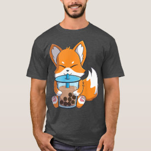 kawaii cute fo drinking boba tea bubble tea for an T-Shirt
