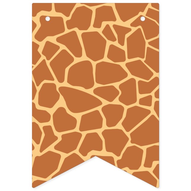 Kawaii Cute Giraffe Pattern. Bunting (First Flag)