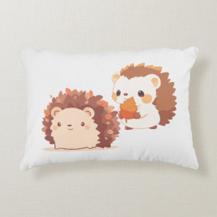 Kawaii Cute Hedgehog Accent Pillow,Autumn Decorative Cushion