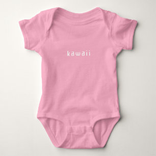 Kawaii Cute In Japanese Pink Girl Baby Bodysuit