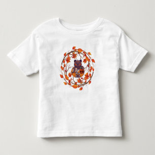 Kawaii Cute Japanese Cat Autumn Halloween Toddler T-Shirt