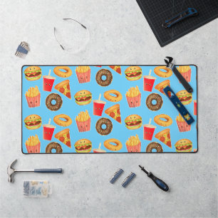 Kawaii Cute Junk Food  Desk Mat