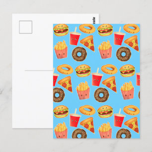 Kawaii Cute Junk Food Postcard