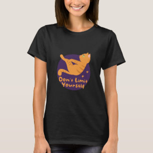 Kawaii cute orange cat doing yoga poses  T-Shirt