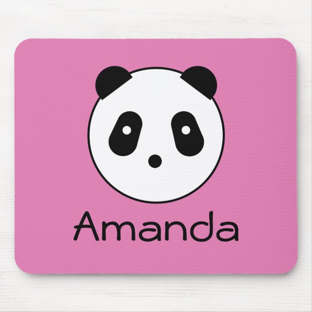 Kawaii ~ Cute Panda Face Mouse Pad (Front)