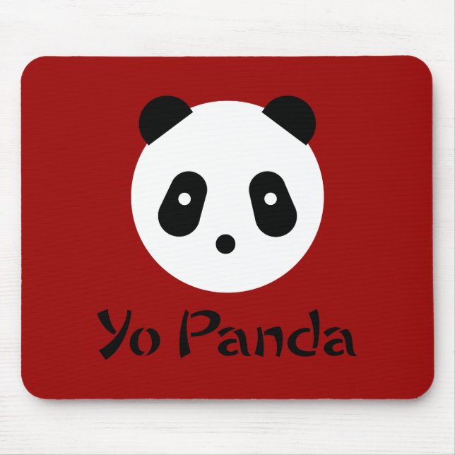 Kawaii ~ Cute Panda Face Mouse Pad (Front)