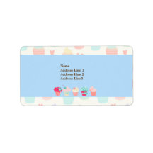 Kawaii Cute Pastel Bakery Address Label