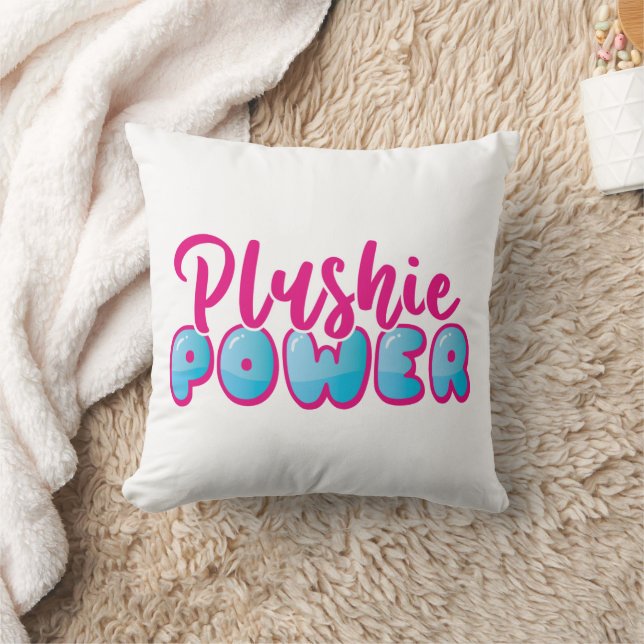 Kawaii Cute Pink Blue Plushie Power Cushion (Blanket)