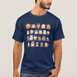 Kawaii Cute Plushie Animals Japanese Anime Chibi b T-Shirt