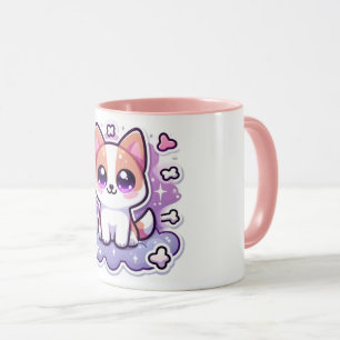 Kawaii Cute Puppy Adorable Dog with Big Eyes Mug