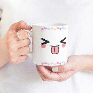 kawaii cute smile face mug