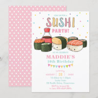 Kawaii Cute Sushi Party Pastel Girl Birthday