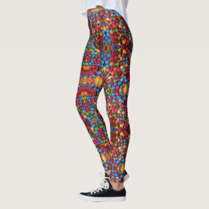 kawaii cute sweets rainbow colours chocolate candy leggings